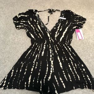 Tie dye beach cover up romper